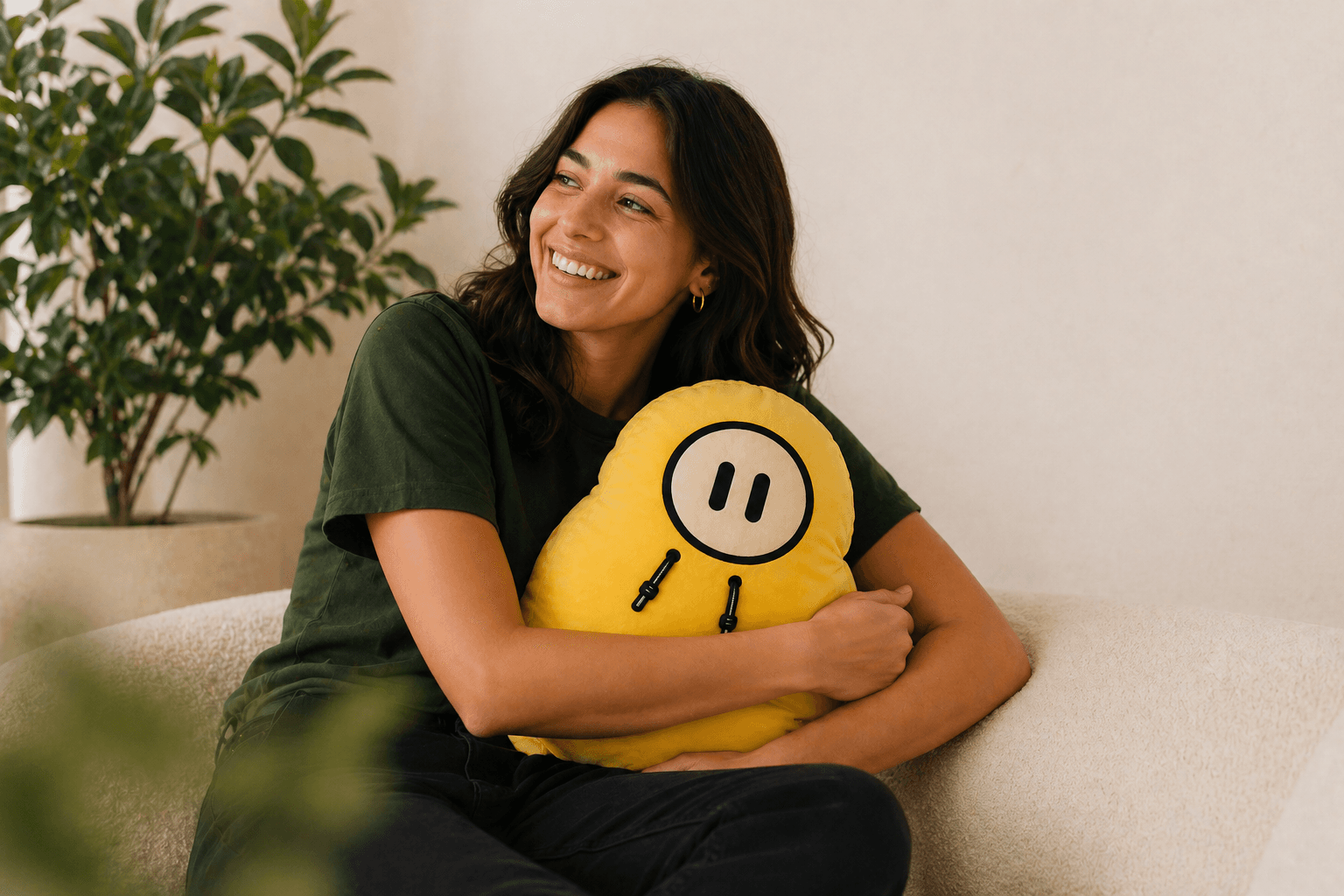 Yuzu customer hugging Zu